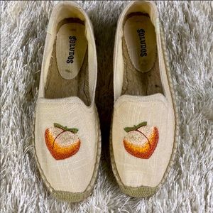 Soludos Peach 🍑 Bum Smoking Slipper Espadrilles